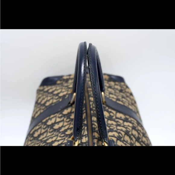 Christian Dior Trotter Canvas Boston Bag Navy Silver Auth EUC 🖤💙 - Picture 7 of 17